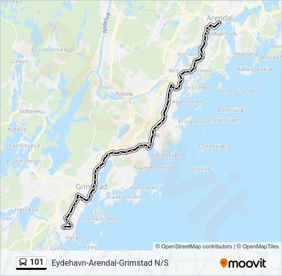 101 Bus Line Map