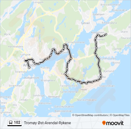 102 Bus Line Map