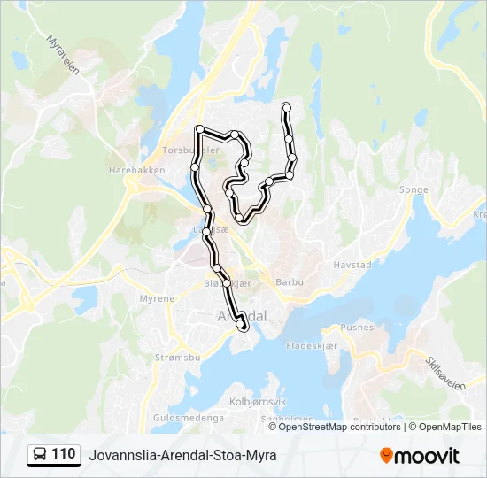 110 Bus Line Map