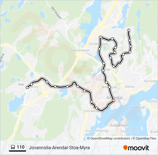110 Bus Line Map