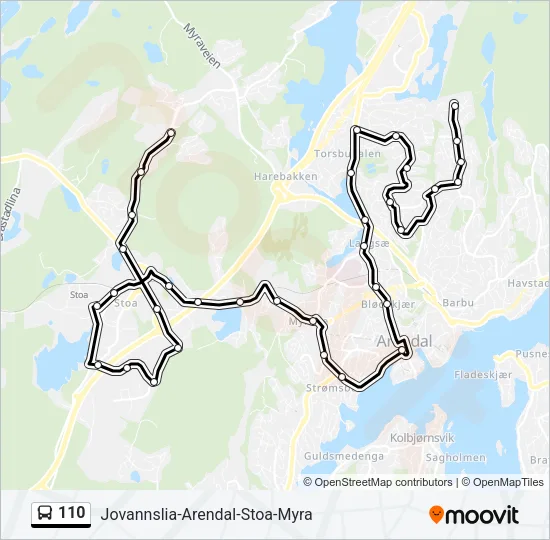 110 Bus Line Map