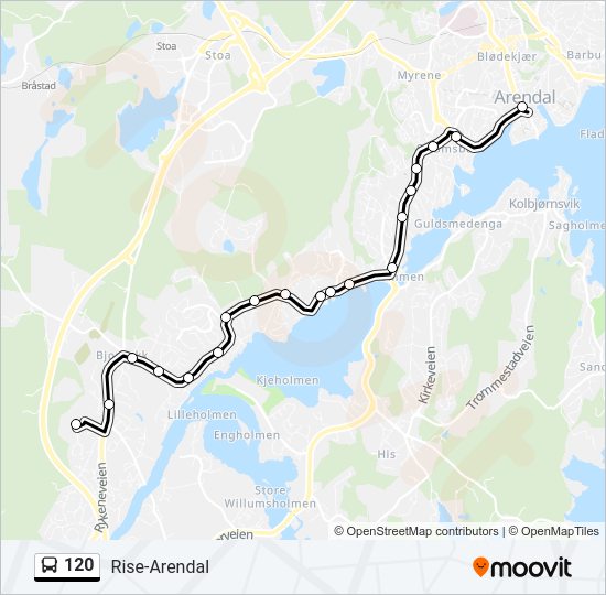 120 bus Line Map