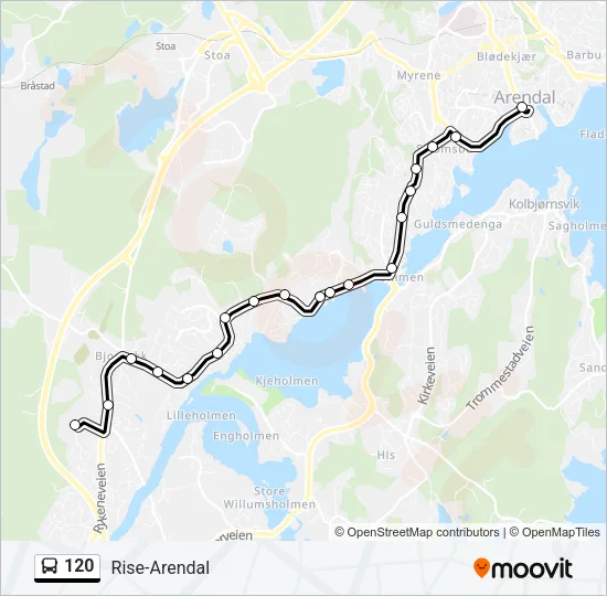 120 Bus Line Map