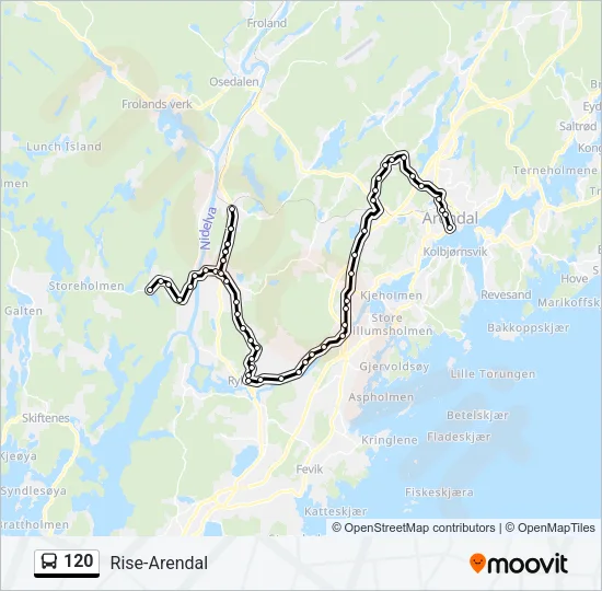 120 Bus Line Map