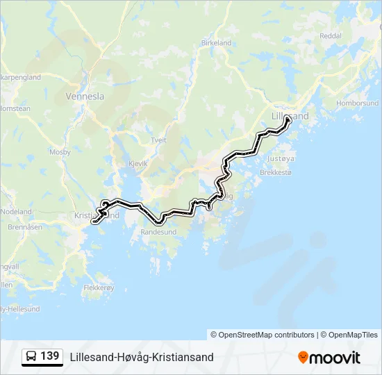 139 Bus Line Map