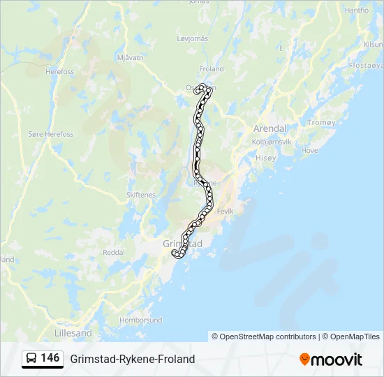 146 Bus Line Map