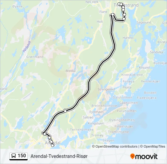 150 Bus Line Map