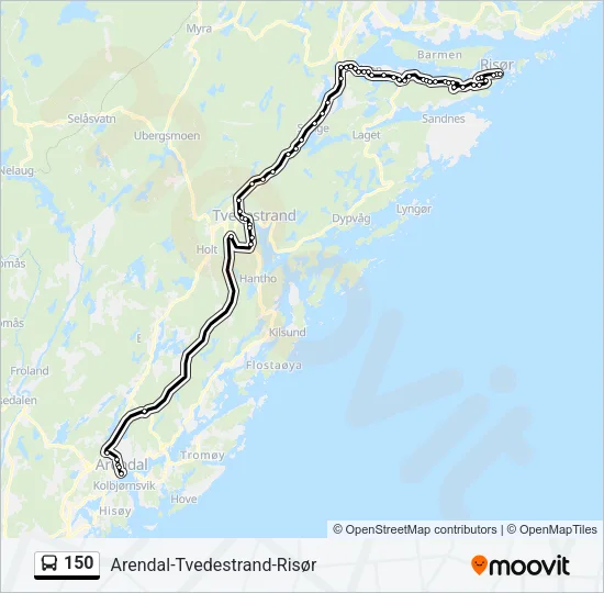 150 Bus Line Map