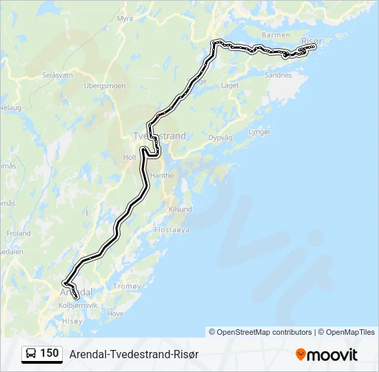 150 Bus Line Map