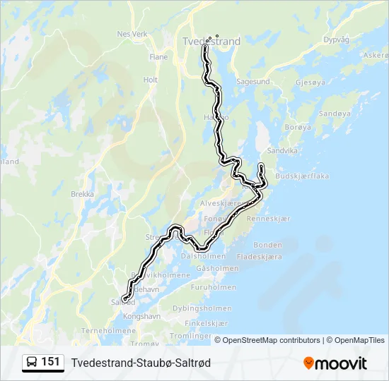 151 Bus Line Map