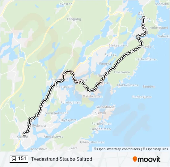 151 Bus Line Map