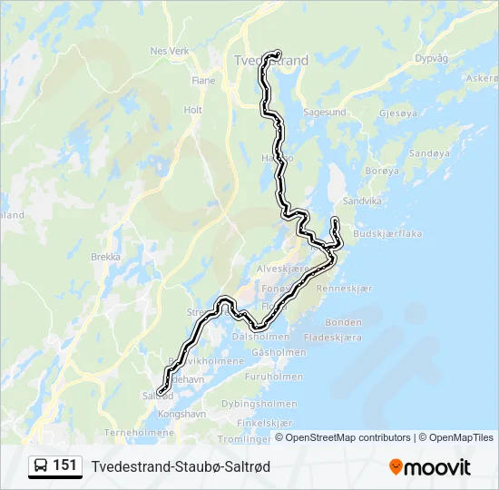 151 Bus Line Map