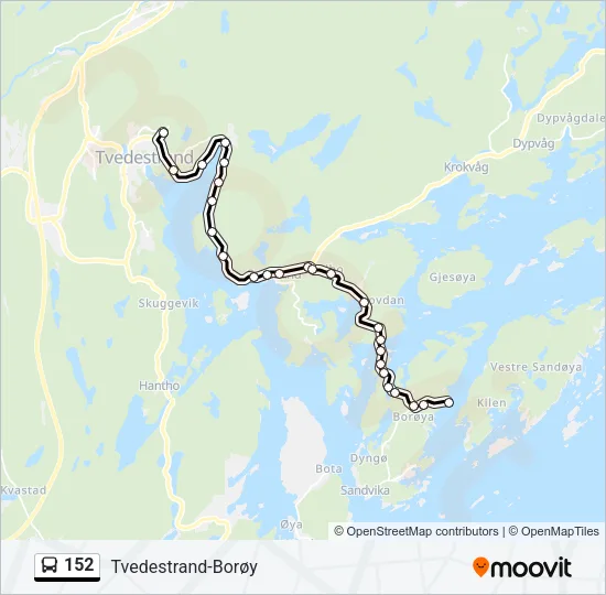 152 Bus Line Map