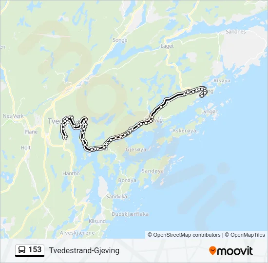 153 Bus Line Map