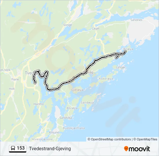 153 Bus Line Map