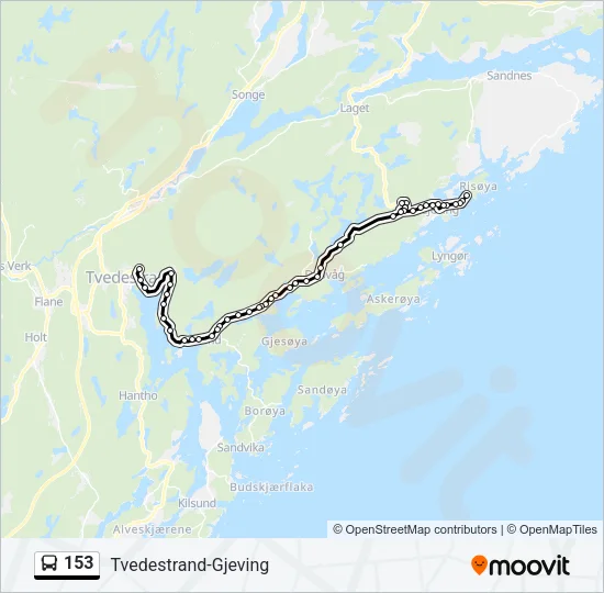 153 Bus Line Map
