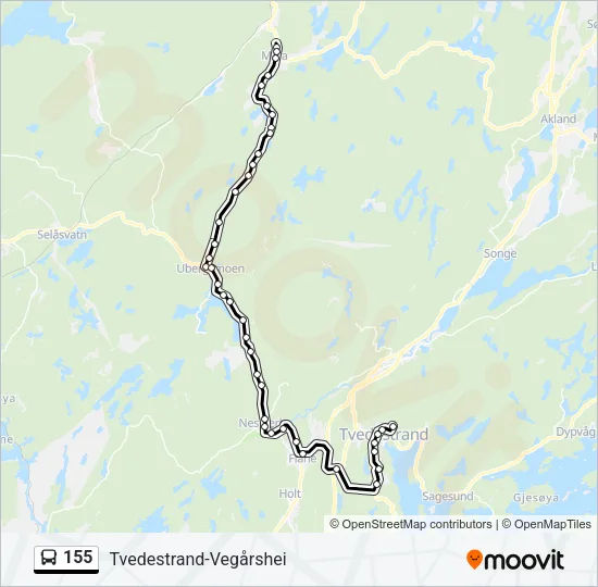 155 Bus Line Map
