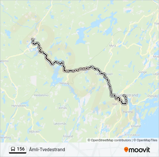 156 Bus Line Map