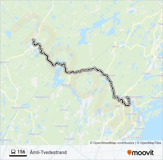 156 Bus Line Map