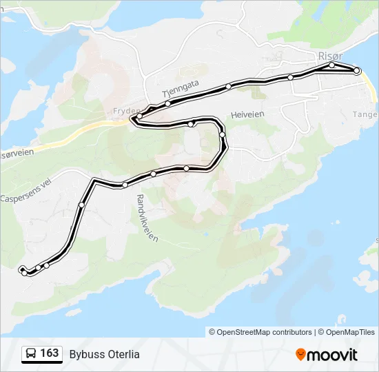 163 Bus Line Map