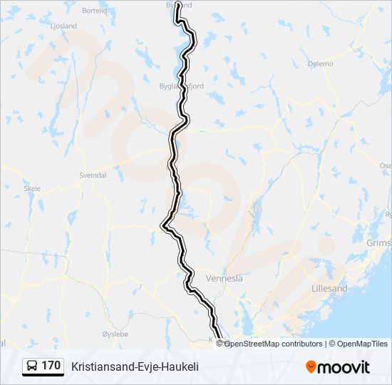 170 bus Line Map