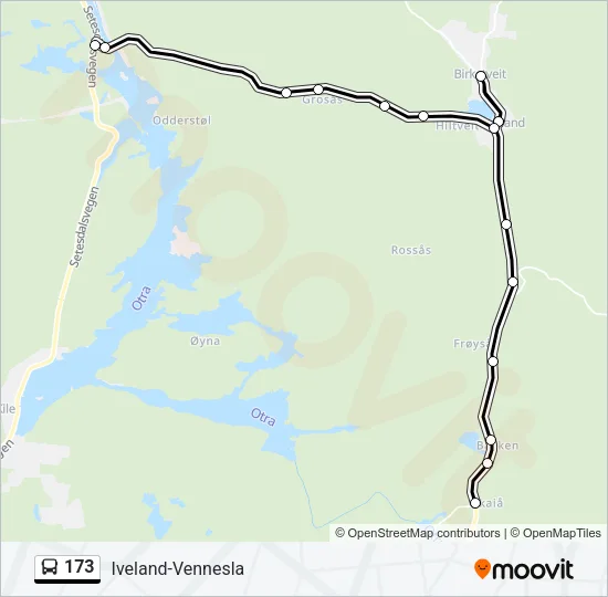 173 Bus Line Map