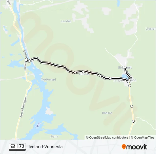 173 Bus Line Map