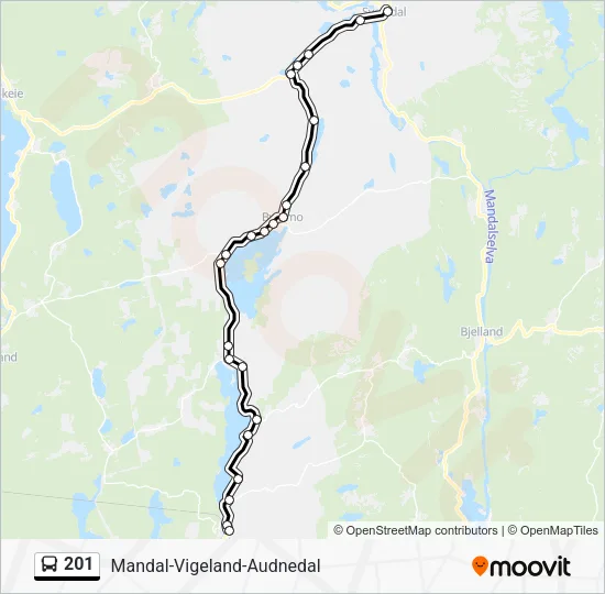 201 Bus Line Map