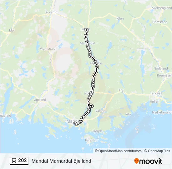 202 Bus Line Map