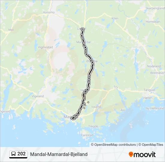 202 Bus Line Map
