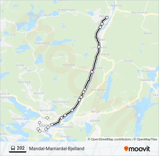 202 Bus Line Map