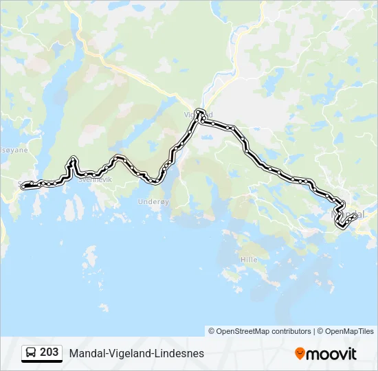 203 Bus Line Map