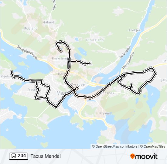 204 Bus Line Map