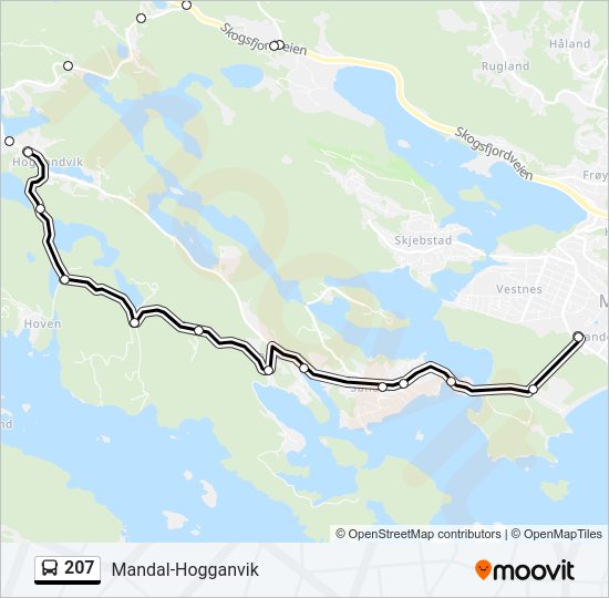 207 bus Line Map