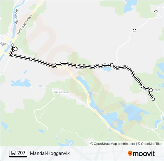 207 Bus Line Map
