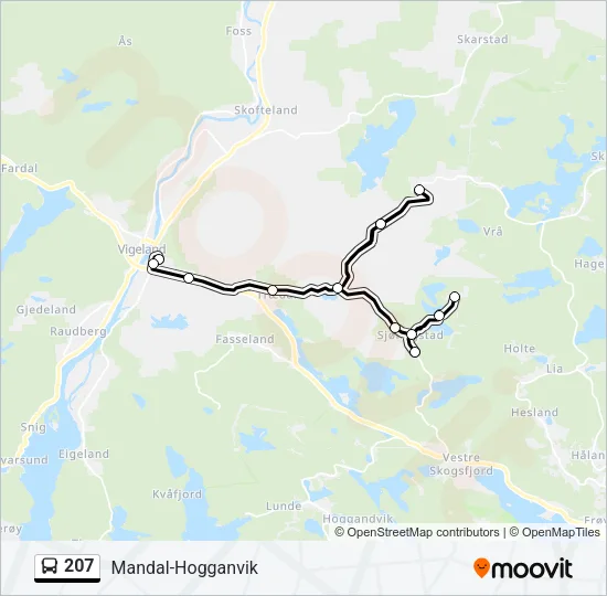 207 Bus Line Map
