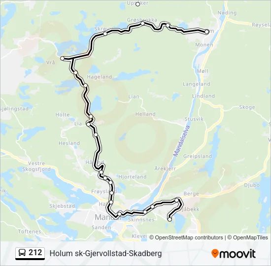 212 Bus Line Map