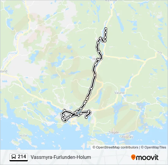 214 Bus Line Map