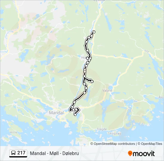 217 Bus Line Map