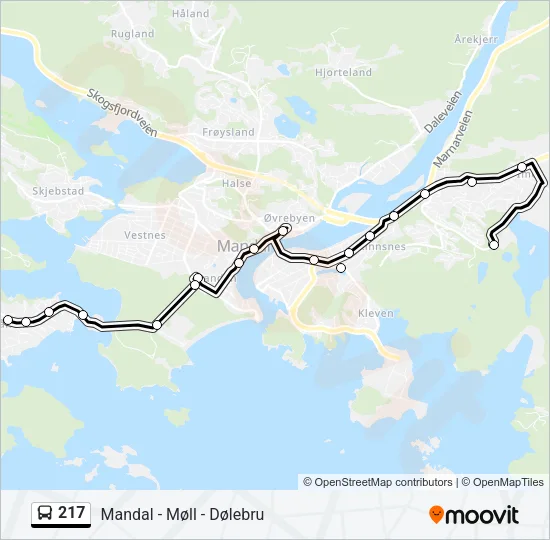 217 Bus Line Map