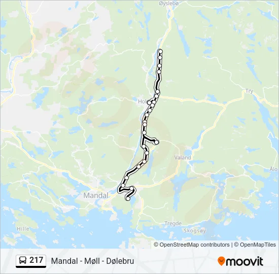 217 Bus Line Map