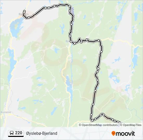 220 Bus Line Map
