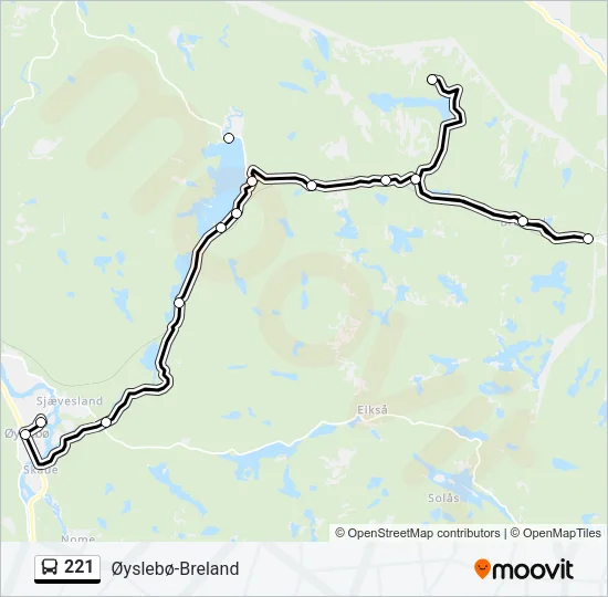 221 Bus Line Map