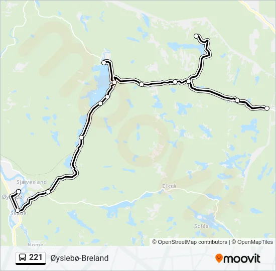221 Bus Line Map