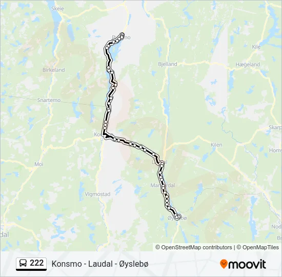 222 Bus Line Map