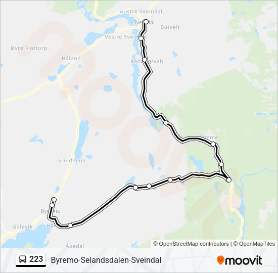 223 Bus Line Map