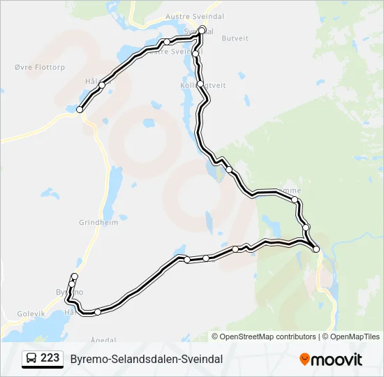 223 Bus Line Map