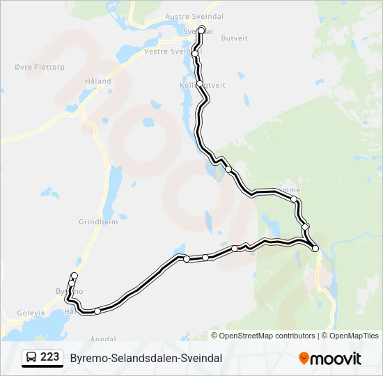 223 Bus Line Map