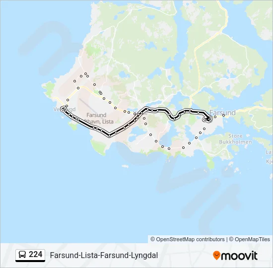 224 Bus Line Map