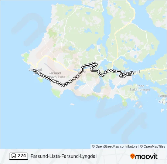 224 Bus Line Map